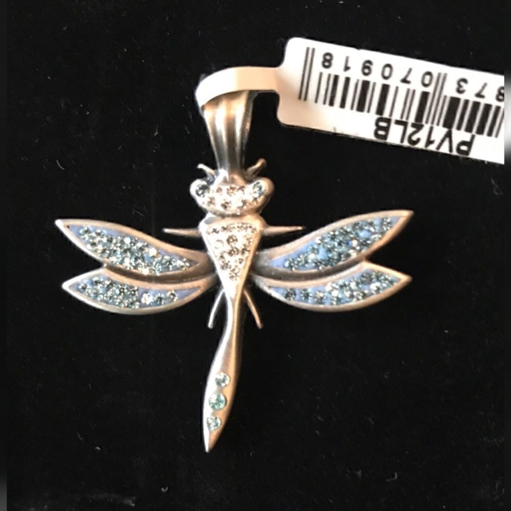 BICO AUSTRALIA NWT Crystal  Silver/Blue Dragonfly Pendant